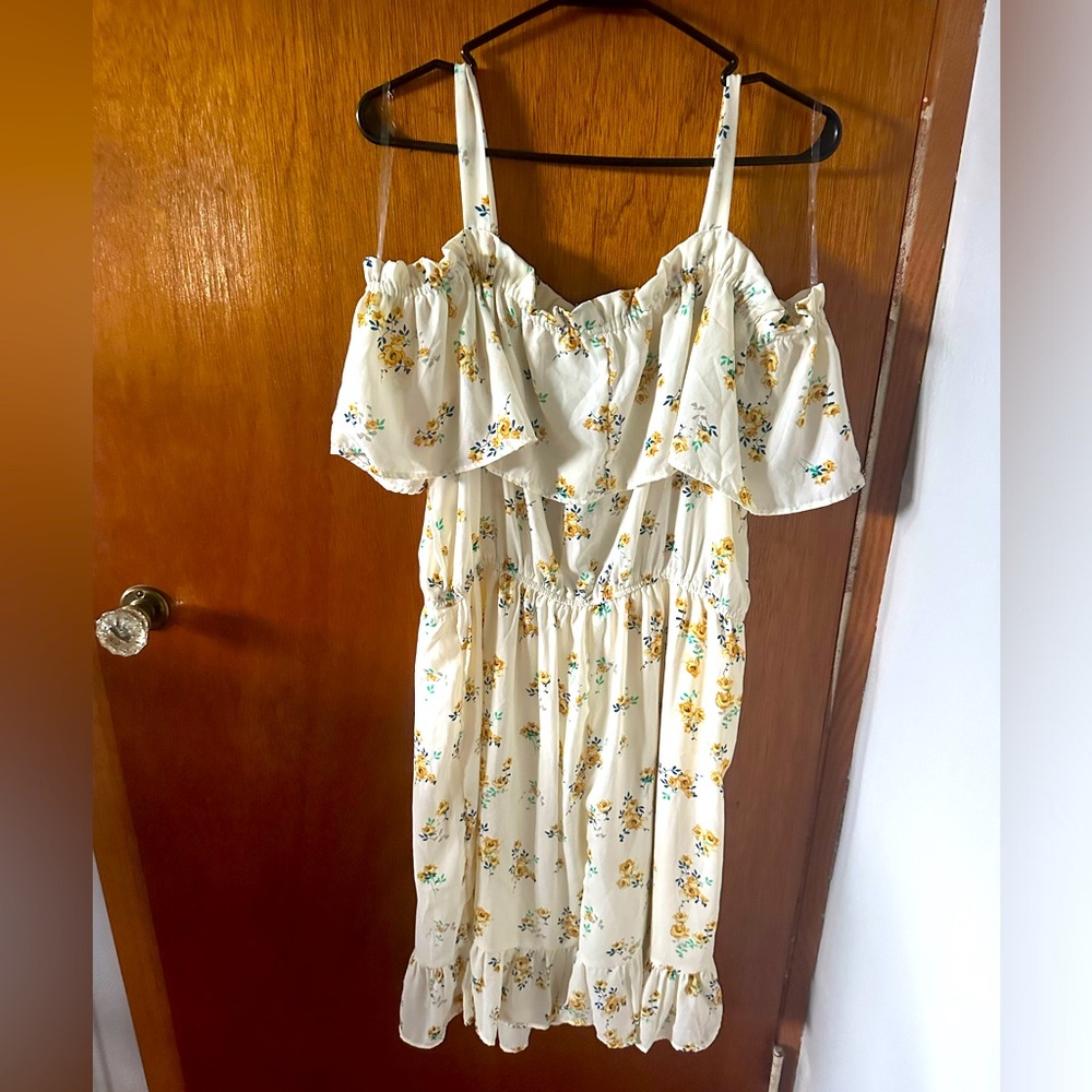 Women’s Cold shoulder Floral Summer Dress 2x